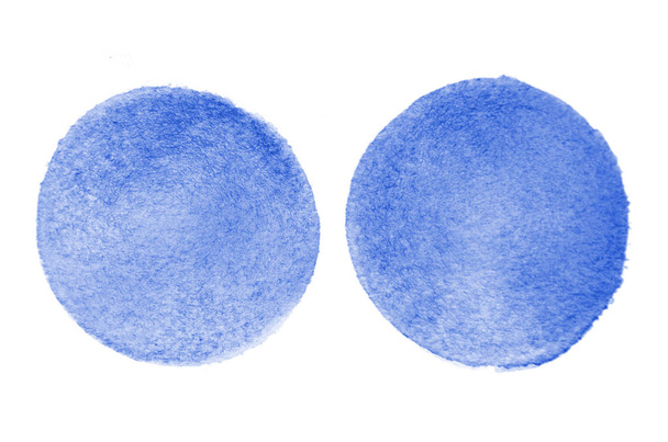 Imagen de fondo de manchas de acuarela abstractas formando una forma redonda de color azul
 - Foto, Imagen