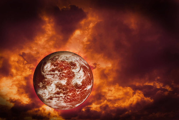 Planet Wrapped in flames - Photo, Image