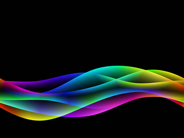 Dinamyc Flow, stilisierte Wellen, Vektor - Vektor, Bild