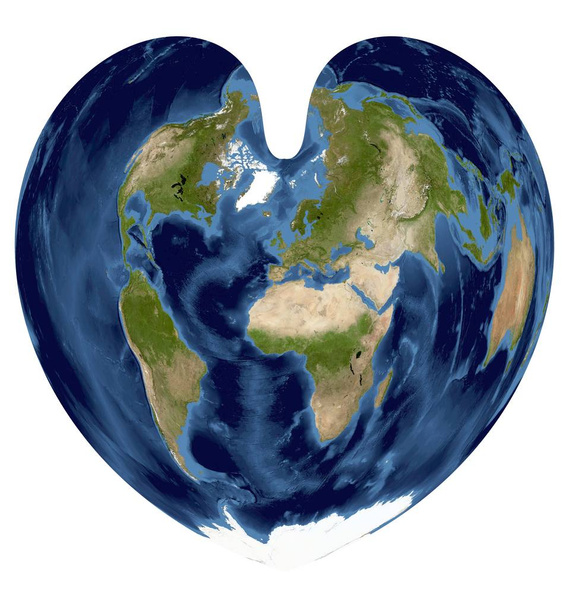 Pełny widok ziemi z kosmosu. Ilustracja mapa świata wysokiej rozdzielczości w kartograficznych projekcji. Źródła danych Nasa. - Zdjęcie, obraz
