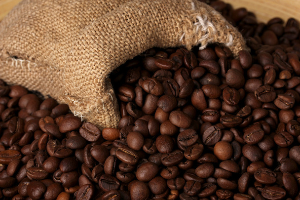 Coffee beans in bag close-up - Valokuva, kuva