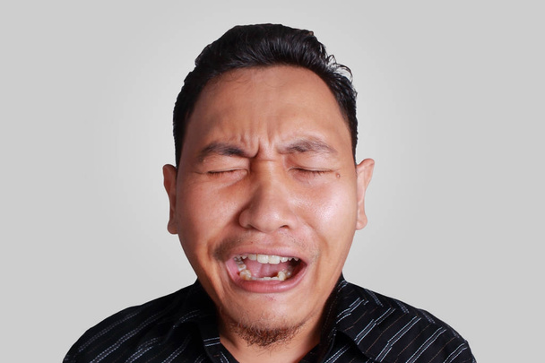 Funny Asian Man Crying - Foto, immagini