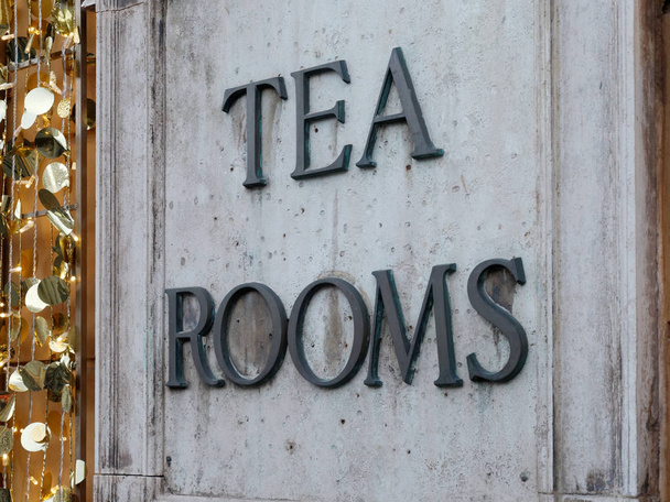Letrero de mármol de Tea Rooms
 - Foto, imagen