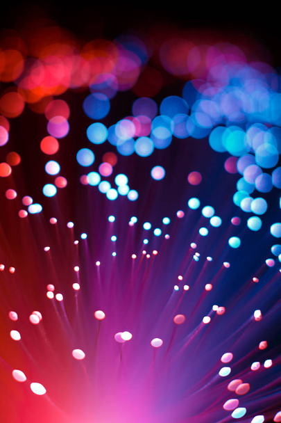 Abstract Optic Fiber Pink and Blue Technology Concept Background  - Foto, Imagem