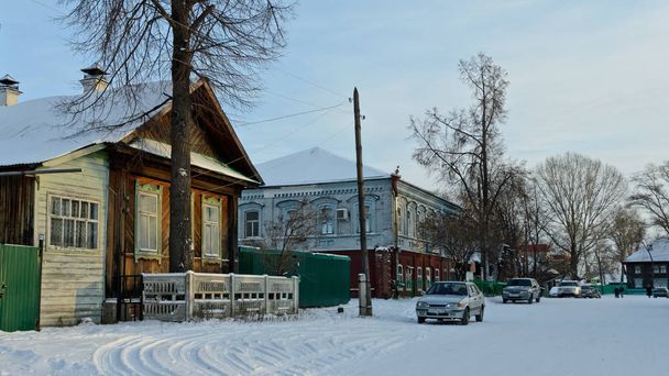 Yurino, Russia - January 6, 2016:  The House of the Merchant - Photo, Image
