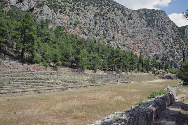 The mountain-top stadium at Delphi, Greece - Photo, Image