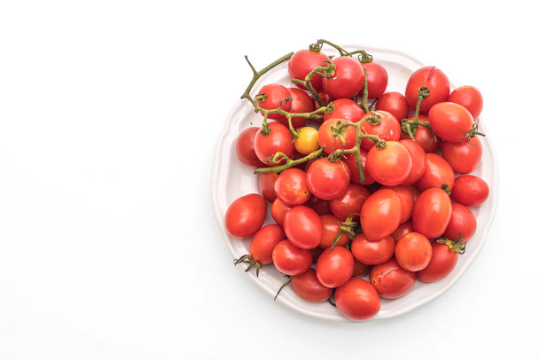 fresh cherry tomatoes on white background - Photo, image