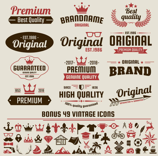 Logo vectoriel rétro vintage pour bannière, affiche, flyer
 - Vecteur, image