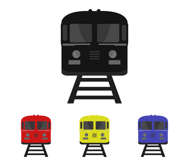 Beyaz arkaplanda tren simgesi - Vektör, Görsel