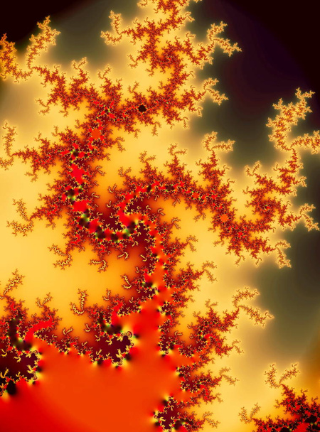 Φωτεινό όμορφο πολύχρωμο fractal, γεμάτη από υφές των λουλουδιών. Χρώματα: μπλε, πράσινο, γκρι. Αφηρημένο fractal floral στοιχεία. - Φωτογραφία, εικόνα