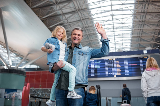 Delighted family are enjoying their travel - Foto, Imagem