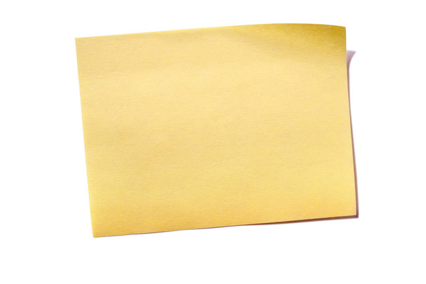 Yellow sticky post note isolated on white - Photo, Image