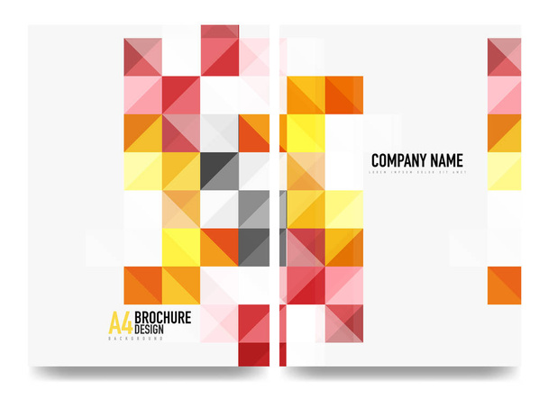Square business a4 brochure cover design, flyer, annual report - Wektor, obraz