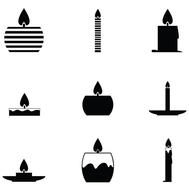 Kerzen Icon Set - Vektor, Bild