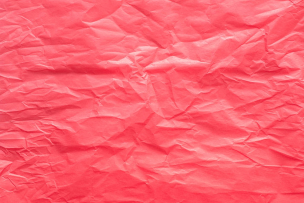 tekstura tkanek czerwony pognieciony papier  - Zdjęcie, obraz
