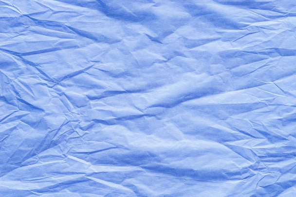 tekstura tkanek niebieski pognieciony papier  - Zdjęcie, obraz
