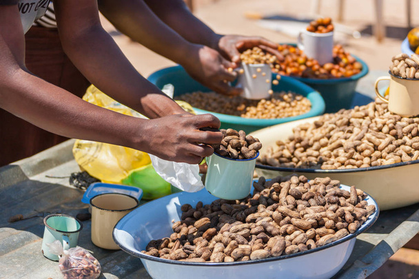 african street vendors selling traditional food - Fotografie, Obrázek