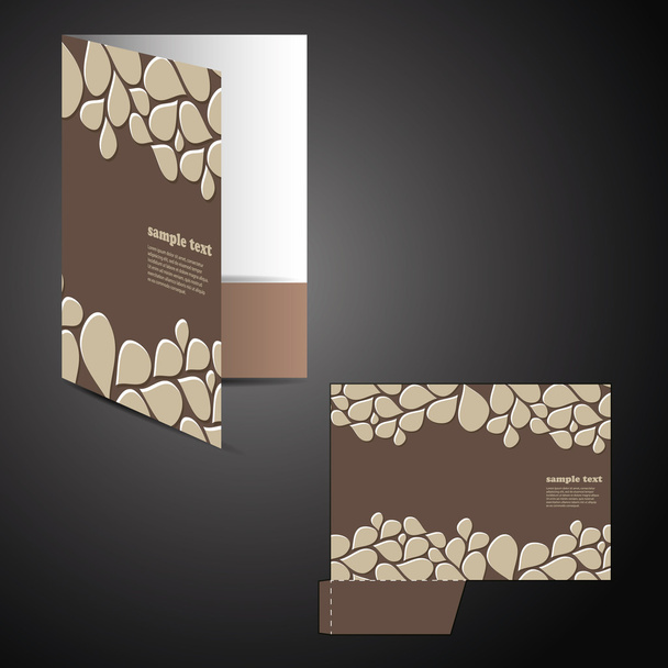 Corporate folder with die cut design - Vektor, Bild