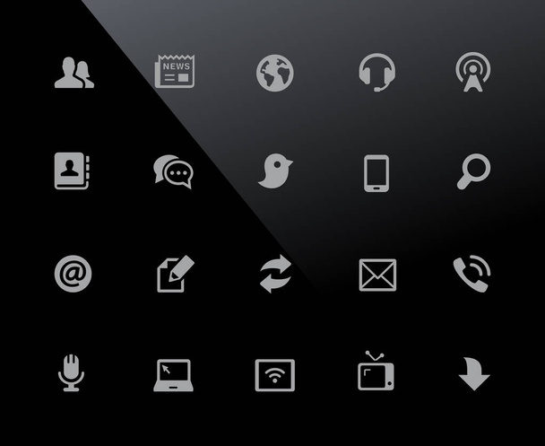 Communications Icons // 32px Series - Vector icons adjusted to work in a 32 pixel grid. - Вектор,изображение