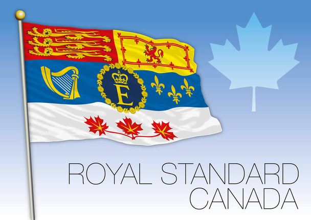 Royal πρότυπο σημαία του βασίλισσα Elizabeth ΙΙ, Καναδά - Διάνυσμα, εικόνα