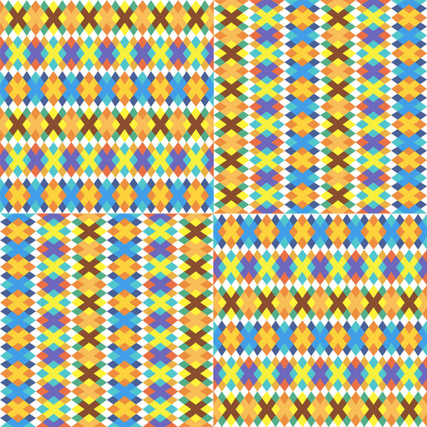 Conjunto de patrón geométrico sin costura. Fondo abstracto. Ilustración vectorial
 - Vector, Imagen
