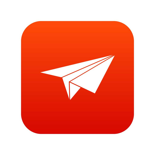 Paper plane icon digital red - Vector, Image