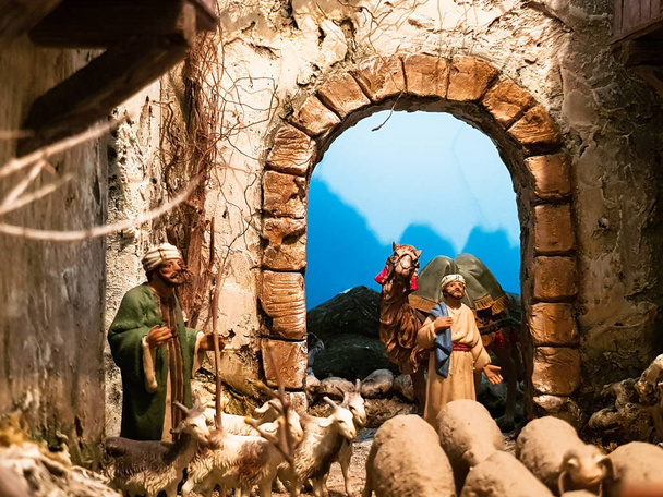 ancient tradition of making the crib during the Christmas holida - Photo, Image