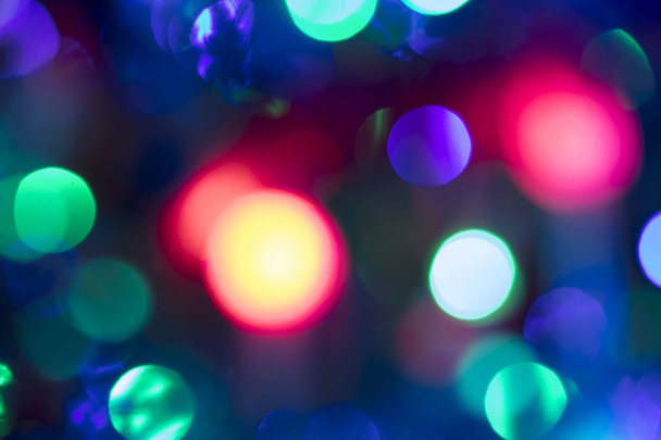 Abstract multicolor bokeh lights. Casino or disco theme background. - Photo, Image