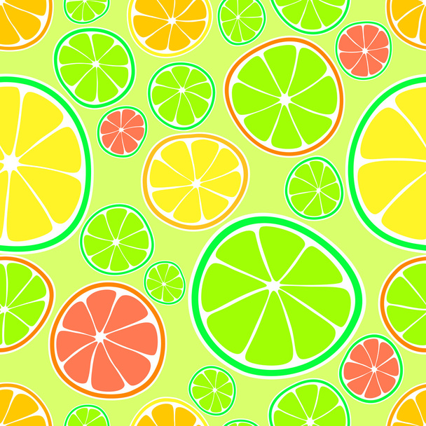 Vector background with citrus. - Vector, Image