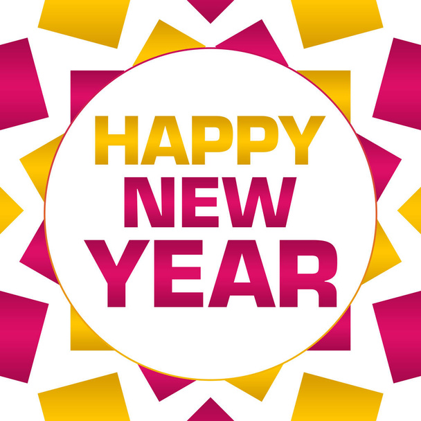 Happy new year text written over pink gold background. - Photo, Image