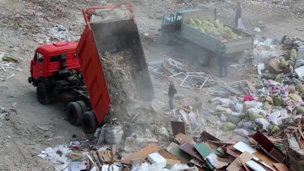 Dumper on landfill - Footage, Video