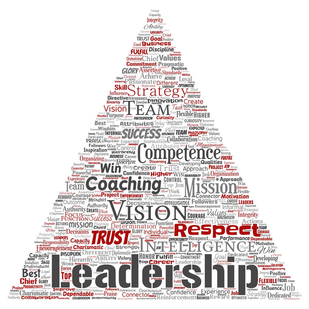 estrategia de liderazgo empresarial conceptual triángulo flecha palabra nube, vector, ilustración
  - Vector, imagen