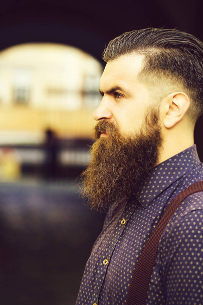handsome bearded man - Фото, изображение