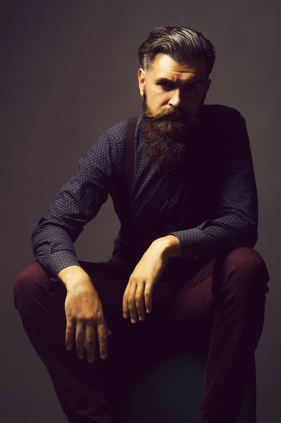 handsome bearded fashionable man - Φωτογραφία, εικόνα