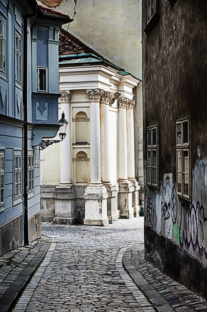 Rogu ulicy w Bratysławie - Zdjęcie, obraz