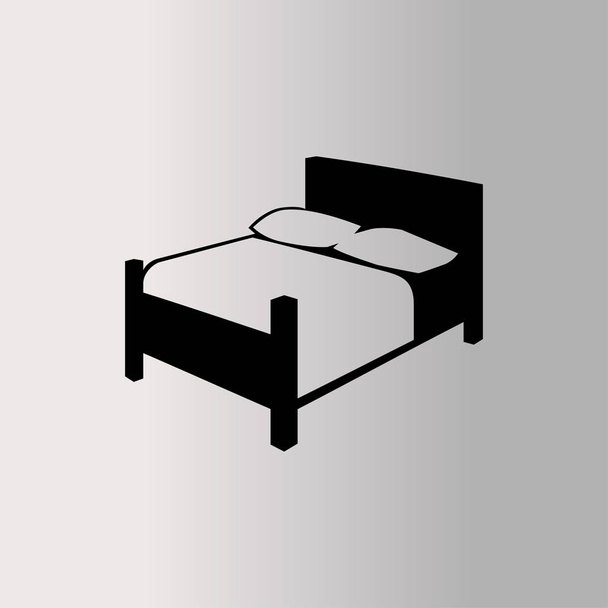 Bed  icon  illustration  - Vector, Image