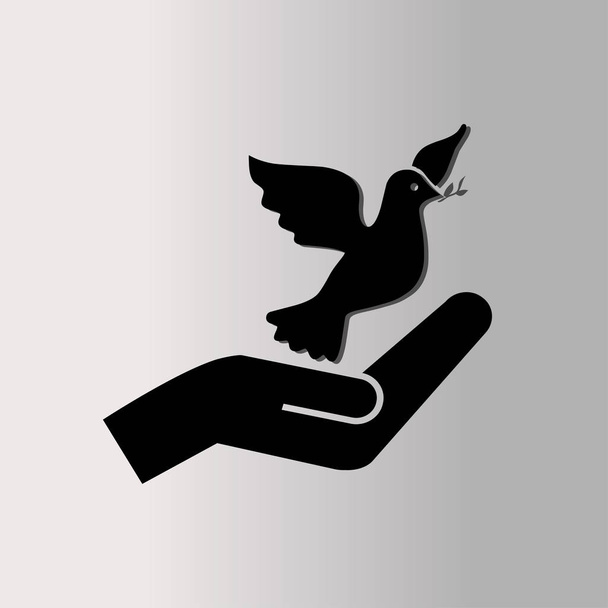 Güvercin basit simgesi - Vektör, Görsel