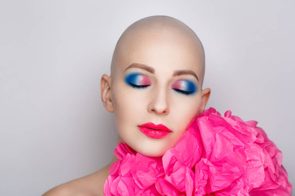 beauty bald woman - Φωτογραφία, εικόνα