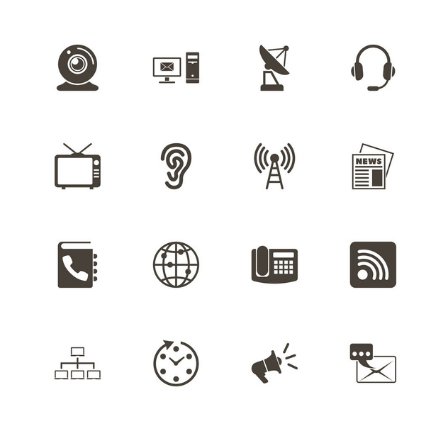 Communication - Flat Vector Icons - Vector, Image