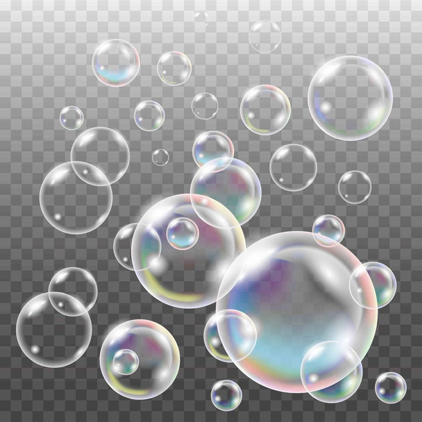 Burbujas de agua clara pura
 - Vector, imagen