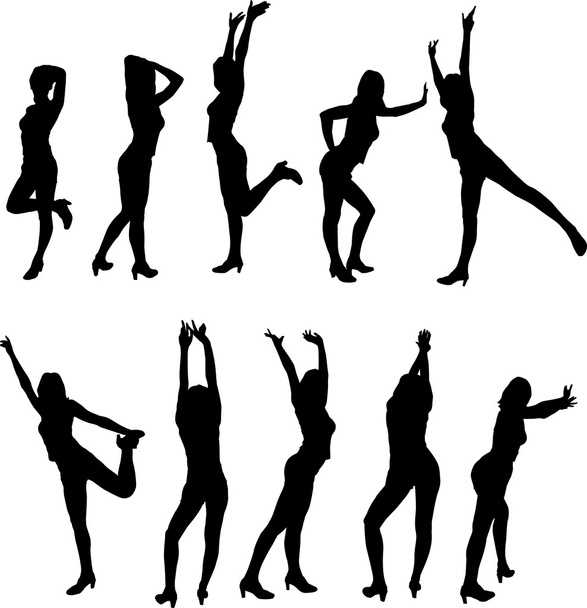Women silhouettes - Vector, Image