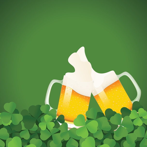 Saint Patrick's Day festive frame with beer - Vektor, kép