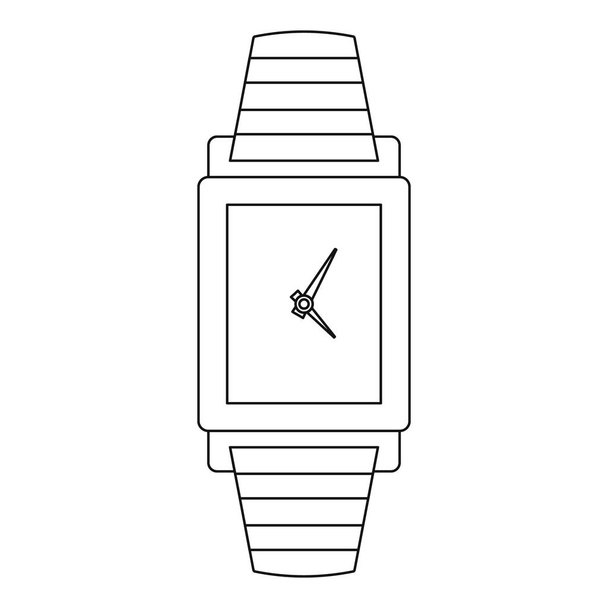 Woman watch icon, outline style. - Vector, imagen