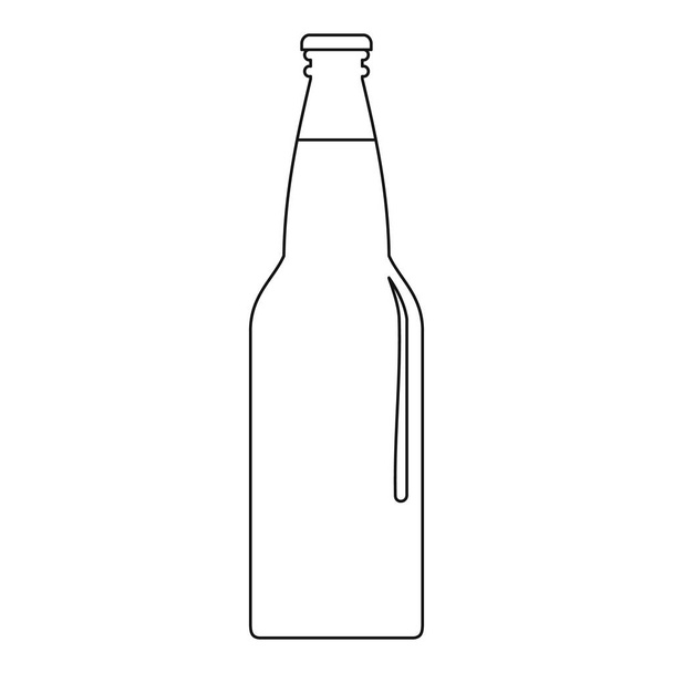 Closed bottle icon, outline style. - Vecteur, image