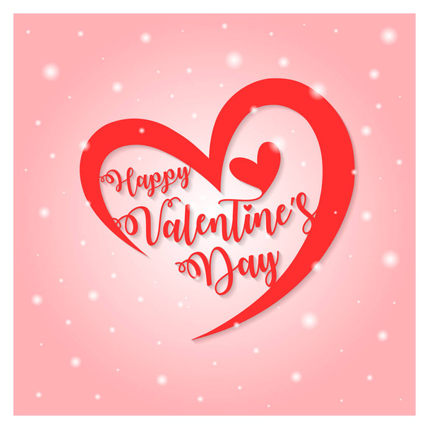 happy valentines day greeting card vector illustration - Vektor, obrázek