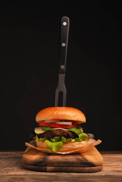 Tasty homemade organic burger - Fotó, kép