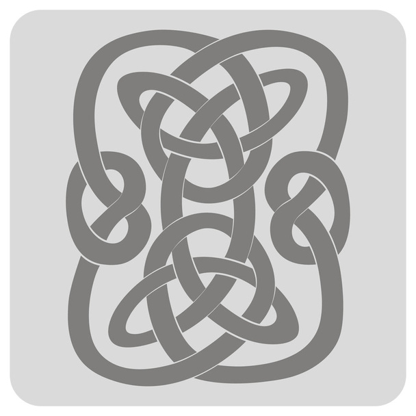 monochrome icon with Celtic art and ethnic ornaments for your design - Vector, Image