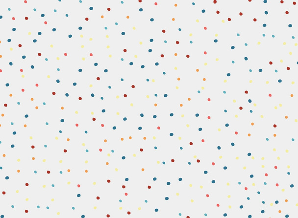 de kleurrijke patroon polka dots op witte achtergrond en textuur. - Vector, afbeelding