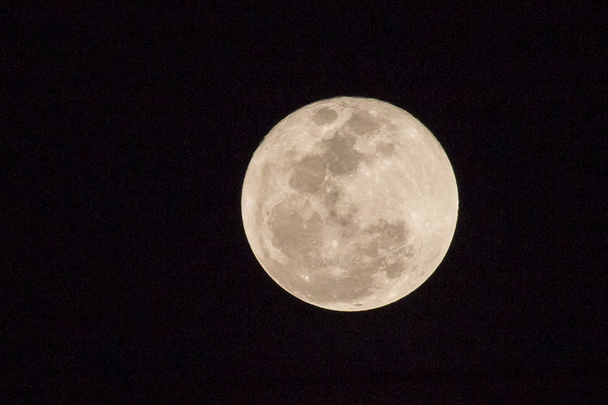 Lua cheia sobre o céu escuro
 - Foto, Imagem