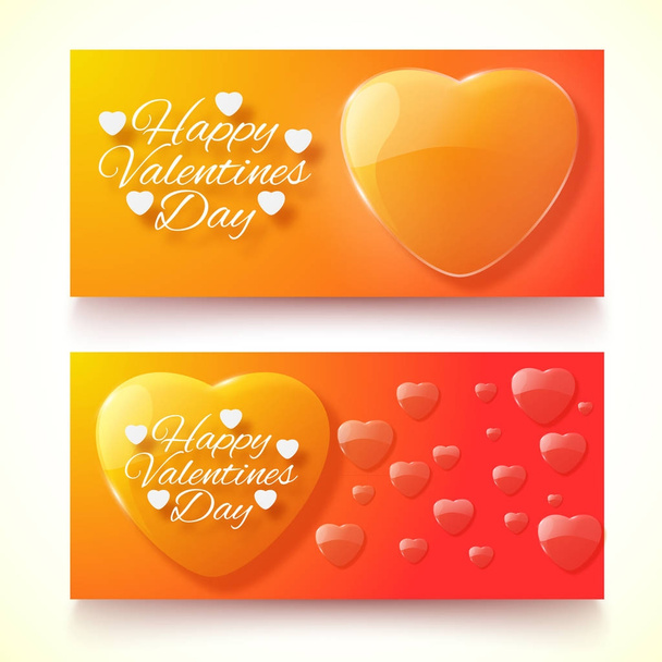 Valentines Day Banners Set - Vector, Image